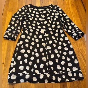 Banana Republic Black and Cream Womens Dress